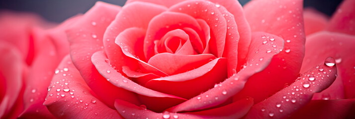 lose-up view of a dew-kissed rose petal, capturing its delicate beauty.