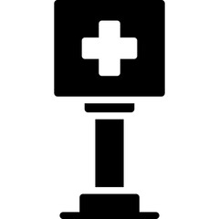 Obraz premium Healthcare Sign Board Icon