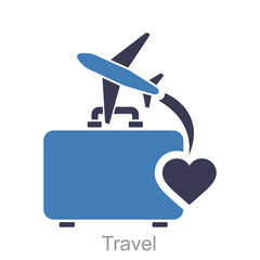 Travel and trip icon concept 