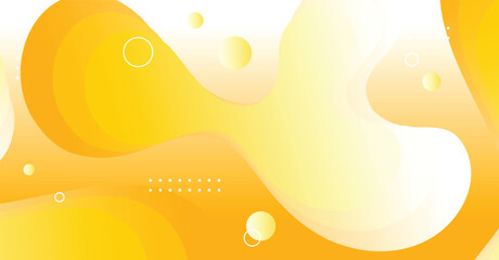 Abstract liquid wave background with yellow and white gradient color background