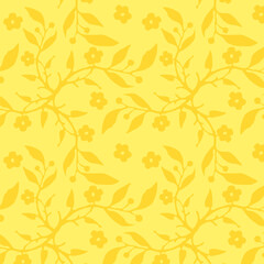 Yellow Floral decorative design, background