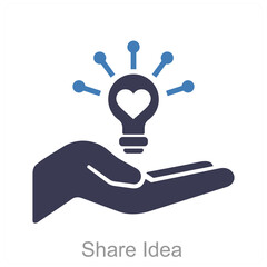 Share Idea and idea icon concept 