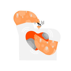 The patient with cardiogenic shock, sweating and syncope.