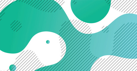 Abstract liquid wave background with green and white gradient color background