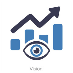 Vision and view icon concept 