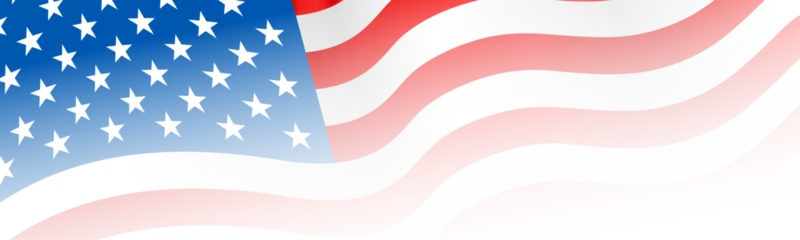 Fotobehang USA flag close up. Wide American flag over transparent background png illustration © tutti_frutti