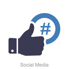 Social Media and media icon concept 