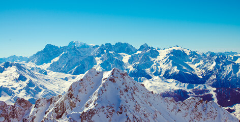 Winter mountain range, The Swiss Alps
