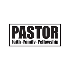 Pastor Vector Design on White Background