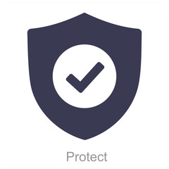 Protect and safe icon concept 