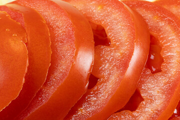 rondelles de tomates, en gros plan