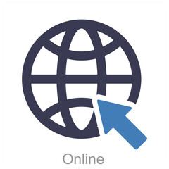 Online and internet icon concept 