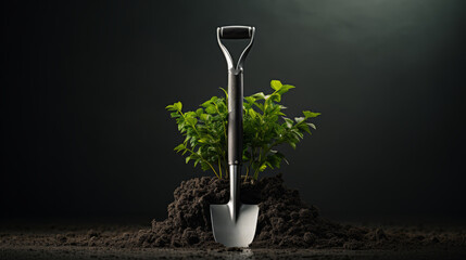 Minimal new design Gardener tools: free copy space background