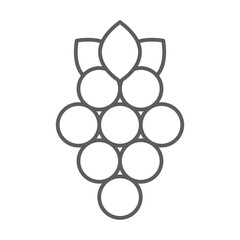 grapes outline icon