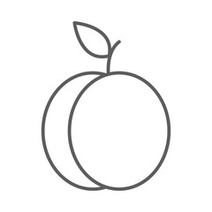 plum outline icon