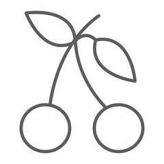 Cherries outline icon