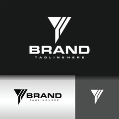 Obraz premium letter Y geometri simple logo