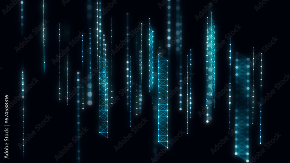 Poster network connection structure. technology connect big data. science background. business futuristic b