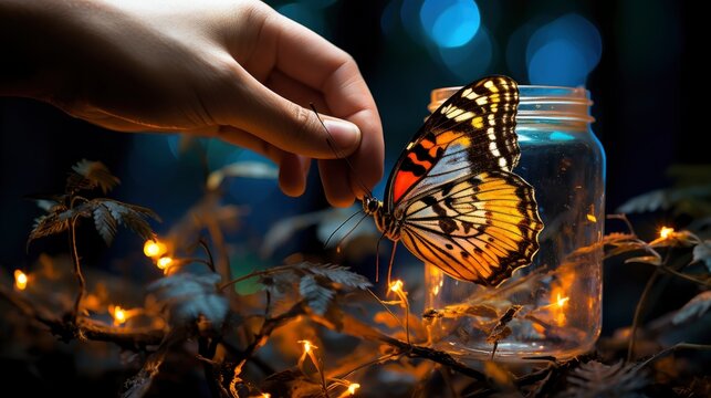 A Person Releasing Butterflies For World Aids Day, Background Images , Hd Wallpapers, Background Image