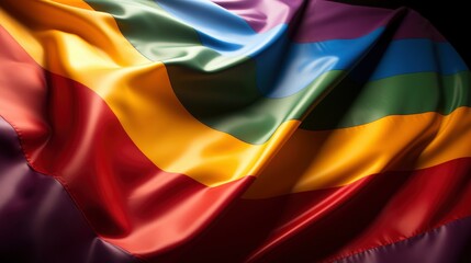 A Rainbow Flag And Red Ribbon Together For World, Background Images , Hd Wallpapers, Background Image