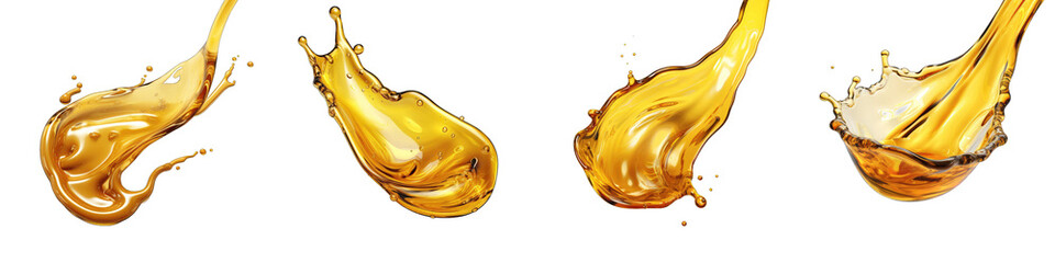 Pouring oil lubricant motor oil  Hyperrealistic Highly Detailed Isolated On Transparent Background Png File - obrazy, fototapety, plakaty