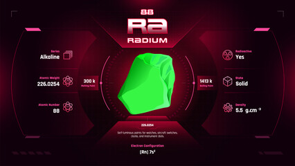 Radium Parodic Table Element 88-Fascinating Facts and Valuable Insights-Infographic vector illustration design