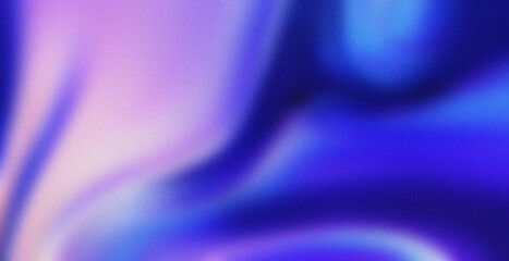 Blue purple blurred gradient background. Grainy, abstract, wave, noise texture, copy space. Poster banner backdrop design