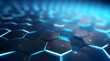 blue abstract background with hexagons