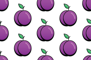 plum seamless pattern