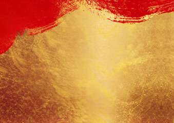 赤と金色の豪華な和紙背景テクスチャー

