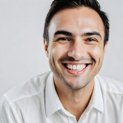 businessman smile on white background