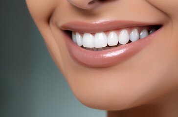 Fototapeta premium Close-Up of Woman's Radiant Smile