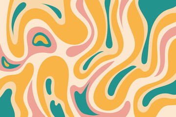 Psychedelic swirl acid wave rainbow line backgrounds in 1970s 1960s hippie style. y2k wallpaper patterns retro vintage 70s 60s groove. psychedelic poster background - obrazy, fototapety, plakaty