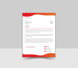 Creative and Professional Letterhead Design Template.