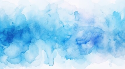 Fototapeta na wymiar Abstract blue watercolor on white background