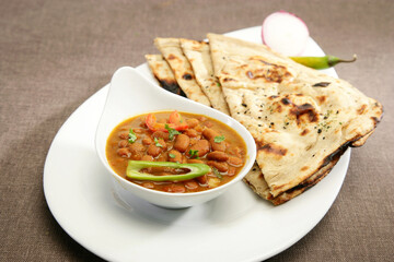 Rajma or Red kidney Beans with Naan, Indian Dish