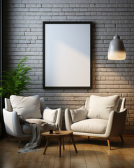 Beautiful colorful interior mockup designs