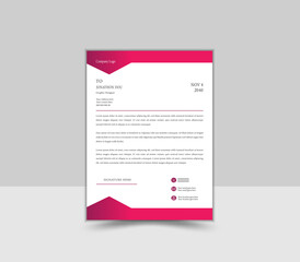 Creative and Professional Letterhead Design Template.