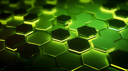 Fototapeta na wymiar green abstract background with hexagons