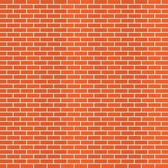 Brick wall. Brick background. Red and brown texture. Old brickwork. Pattern of building with stone and concrete. Vintage tile for house. Vector illustration
