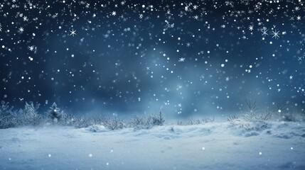 Snow Christmas background with Snowing weather