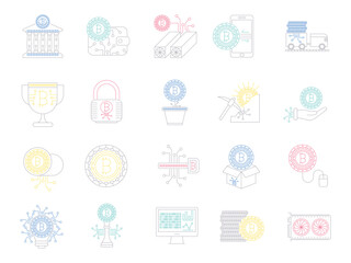 bitcoin icon set