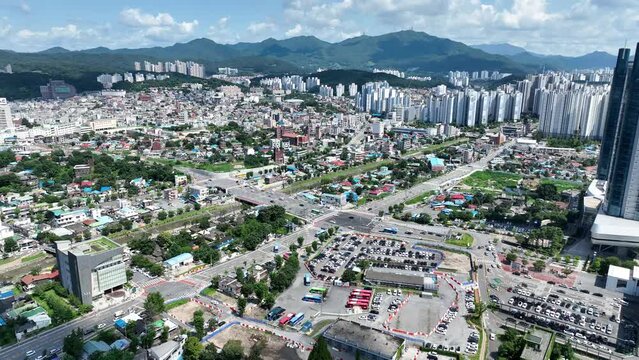 Daejeon/Aerial view near Daejeon Station, Daejeon, Republic of Korea