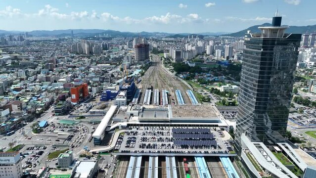 Daejeon/Aerial view near Daejeon Station, Daejeon, Republic of Korea