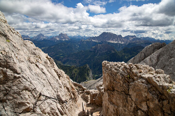 First world war monument in Searut, Marmolada, Dolomites, Italy
