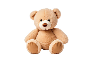 Adorable Plush Teddy Bear Baby Toy -on transparent background