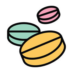 Pill capsule icon design, illustration design
