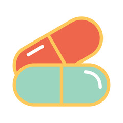 Pill capsule icon design, illustration design
