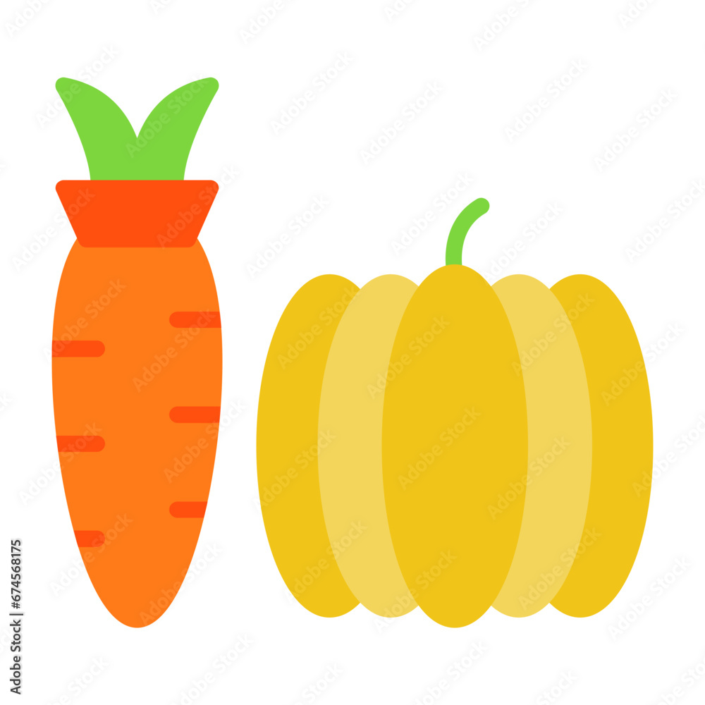 Sticker vegetables icon