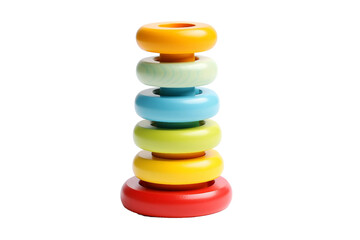 Stacking Rings Toy for Babies -on transparent background